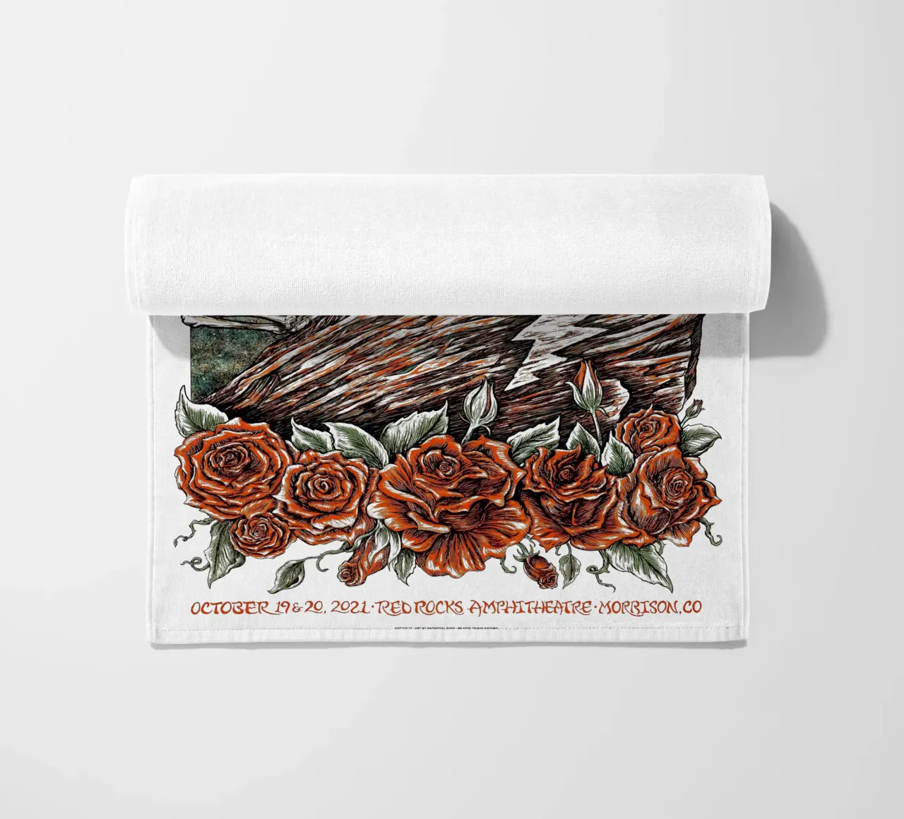 poster "dead and company red rocks" 2022 telo mare da martina