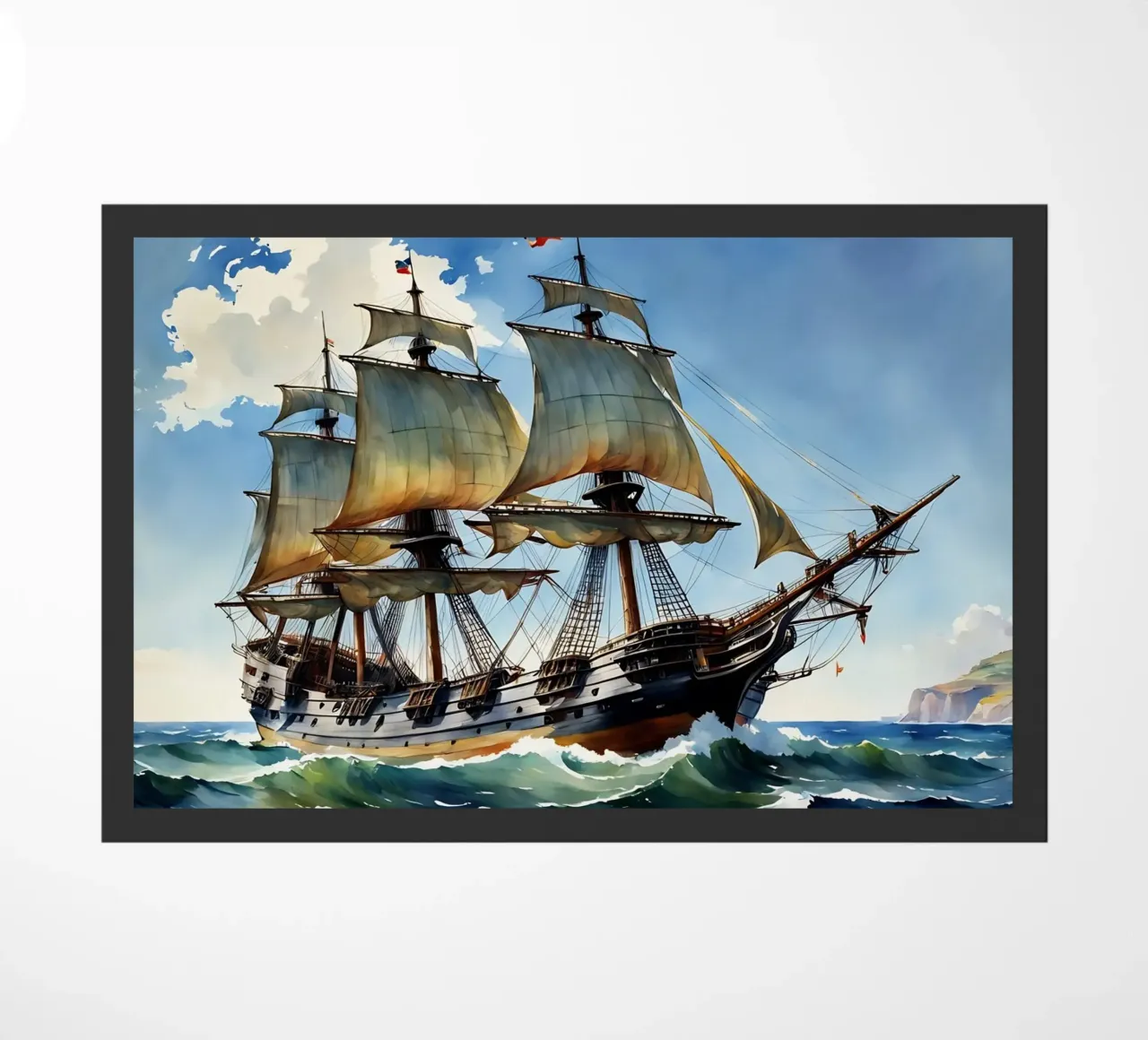 Antico galeone del XVIII secolo zerbino da Magic Screen