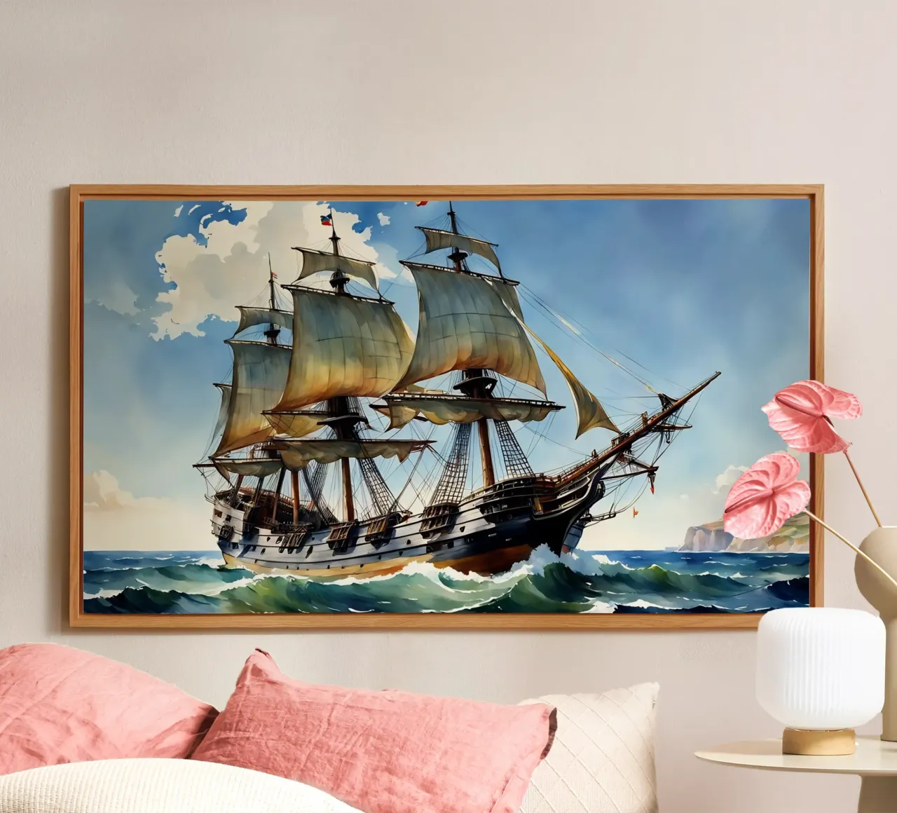 Antico galeone del XVIII secolo alluminio dibond da Magic Screen