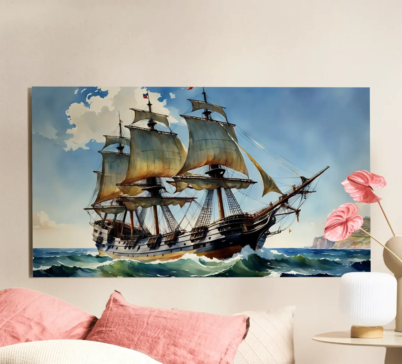 Antico galeone del XVIII secolo alluminio dibond da Magic Screen