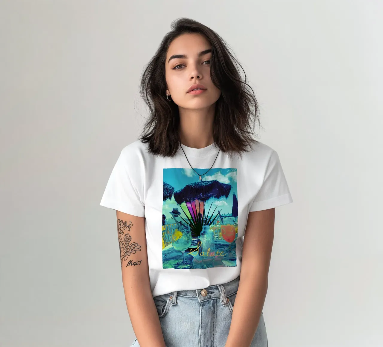 Aperitivo sulla spiaggia Salute t-shirt da Nica Colorie