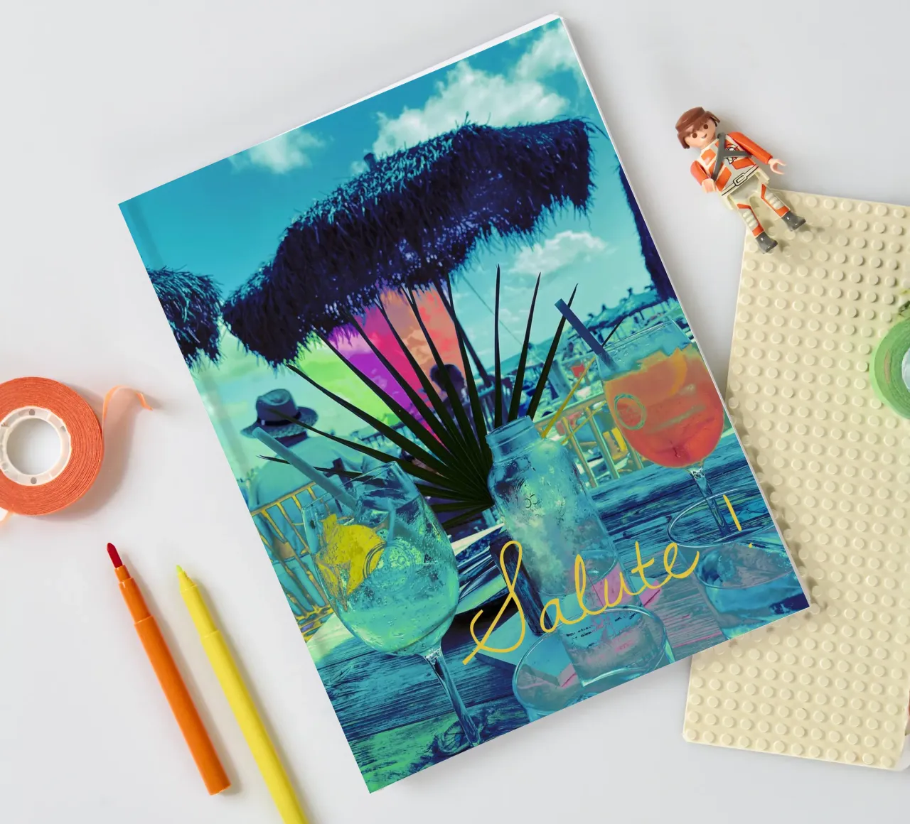 Aperitif am Strand Salute notebook by Nica Colorie