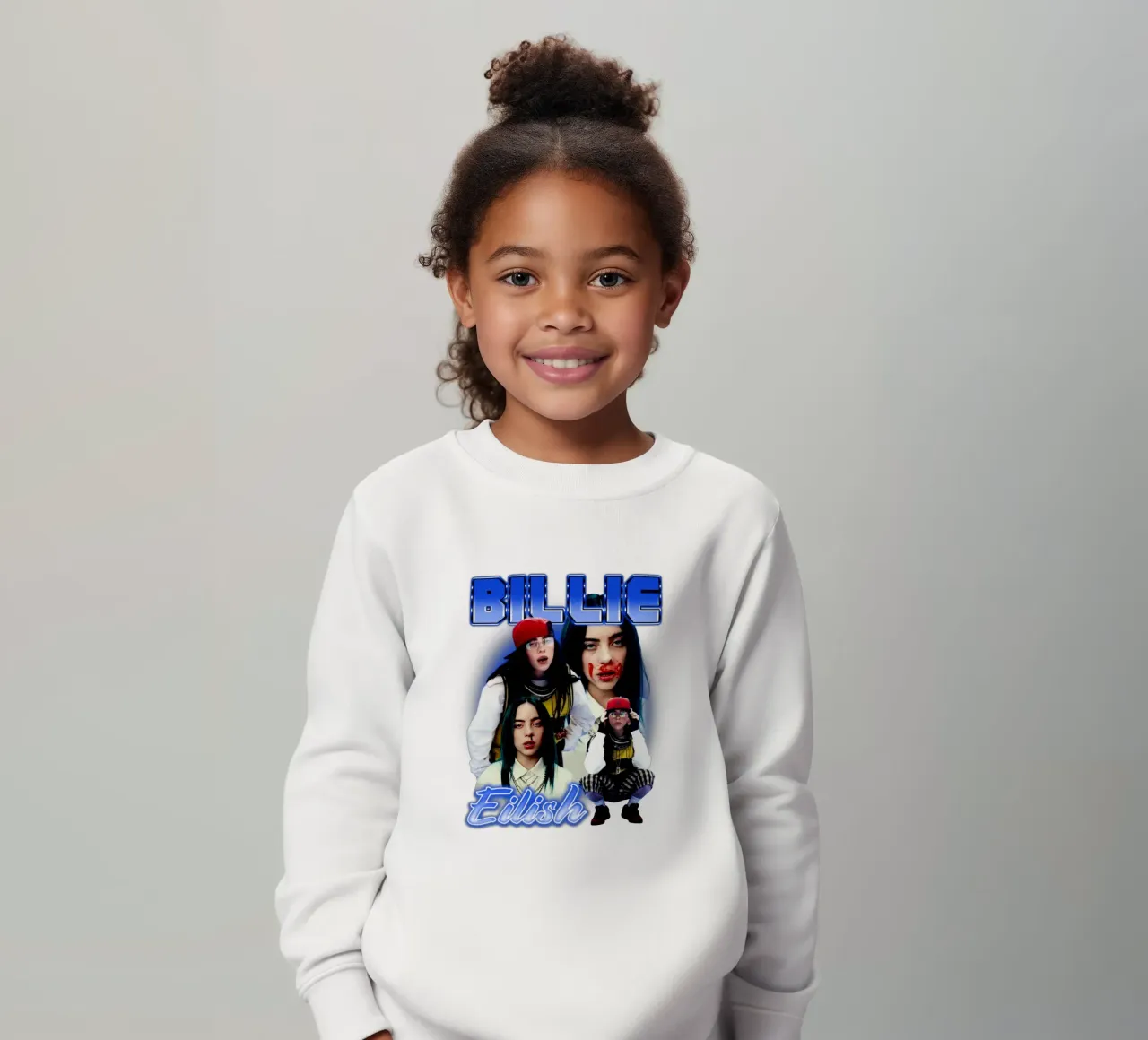 Vintage Bootleg V3 Billie Eilish felpa bambino da https://www.juniqe.com/uk/shop/Henndraws