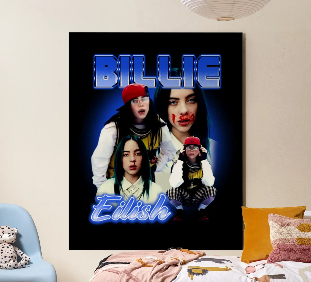 Vintage Bootleg V3 Billie Eilish alluminio dibond da https://www.juniqe.com/uk/shop/Henndraws