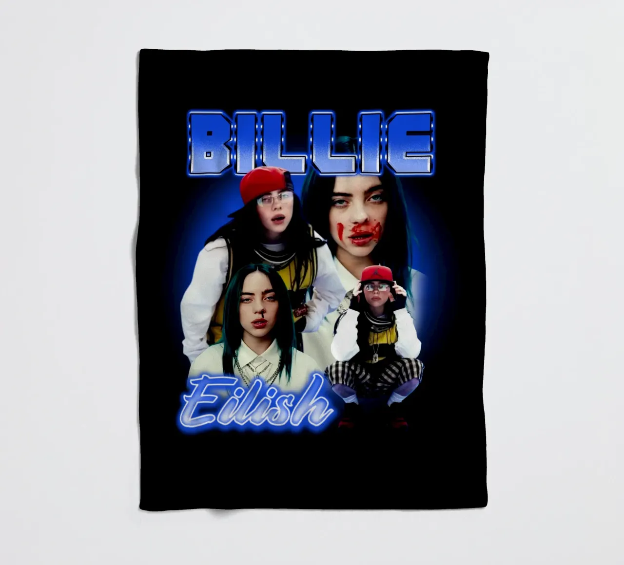 Vintage Bootleg V3 Billie Eilish coperta in pile da https://www.juniqe.com/uk/shop/Henndraws