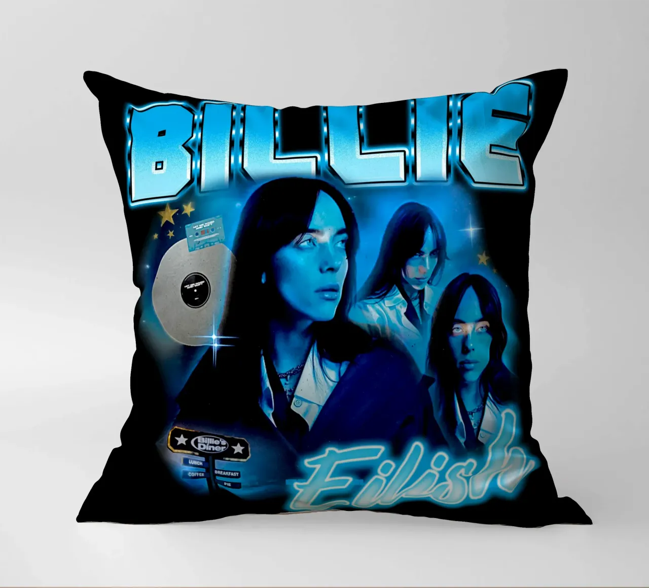 Vintage Bootleg V4 Billie Eilish cuscino da https://www.juniqe.com/uk/shop/Henndraws