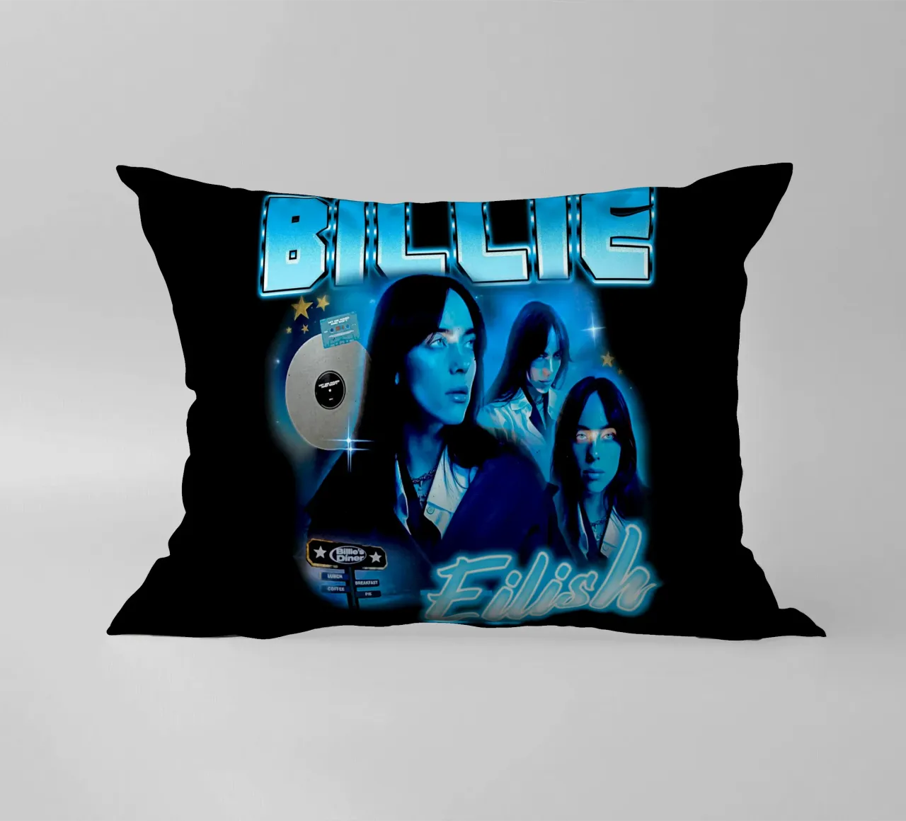 Vintage Bootleg V4 Billie Eilish cuscino da https://www.juniqe.com/uk/shop/Henndraws