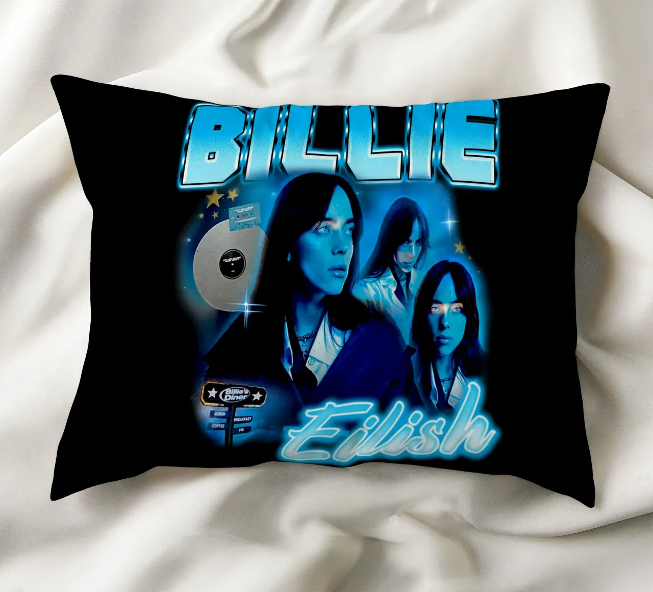 Vintage Bootleg V4 Billie Eilish cuscino da https://www.juniqe.com/uk/shop/Henndraws