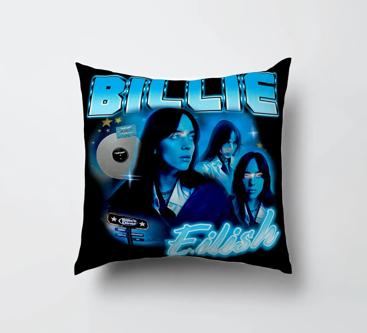 Vintage Bootleg V4 Billie Eilish cuscino da https://www.juniqe.com/uk/shop/Henndraws