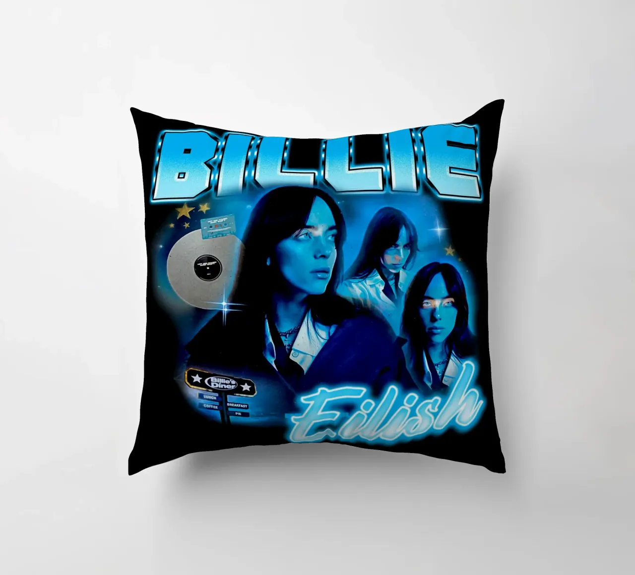 Vintage Bootleg V4 Billie Eilish cuscino da https://www.juniqe.com/uk/shop/Henndraws
