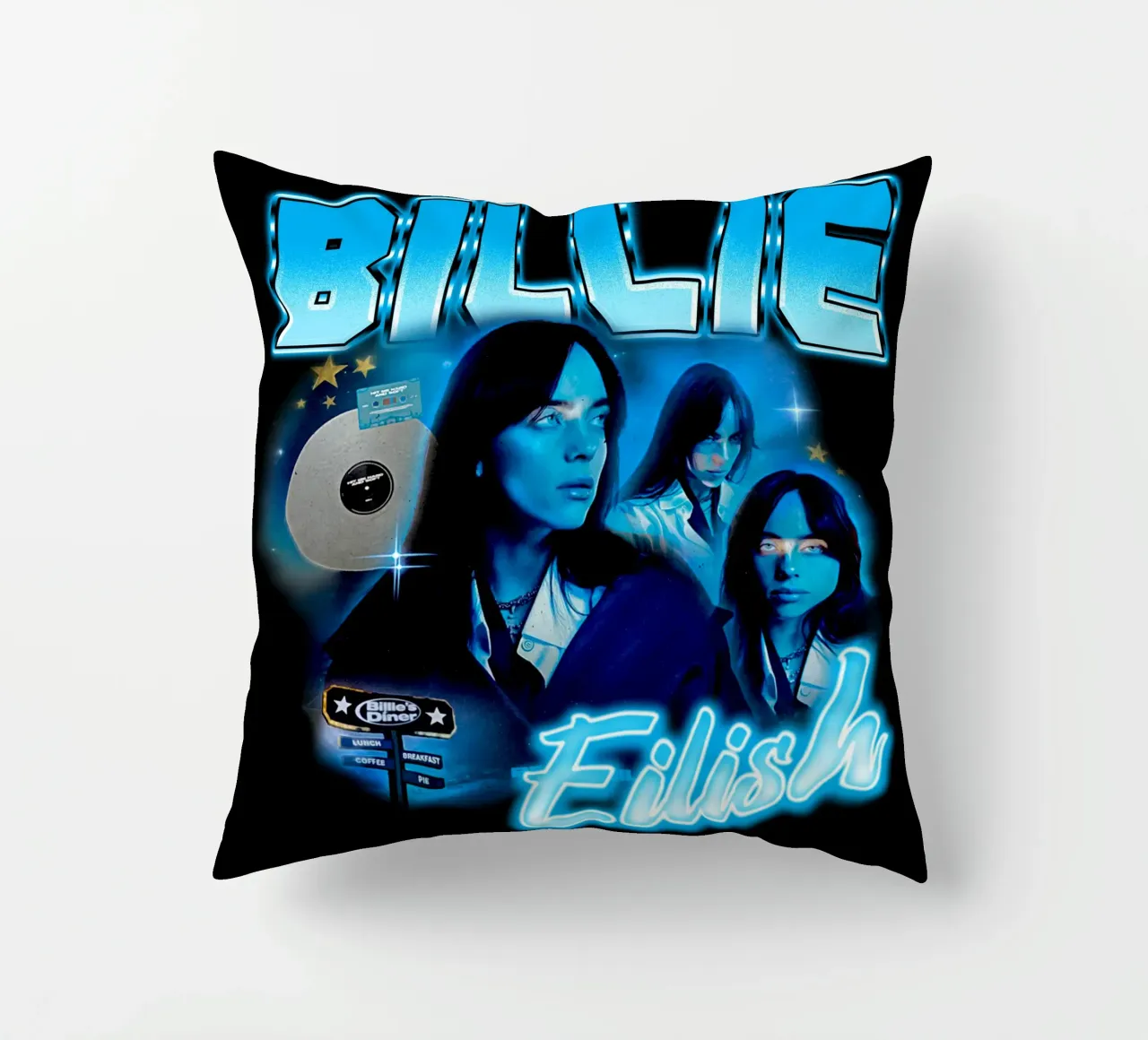 Vintage Bootleg V4 Billie Eilish cuscino da https://www.juniqe.com/uk/shop/Henndraws