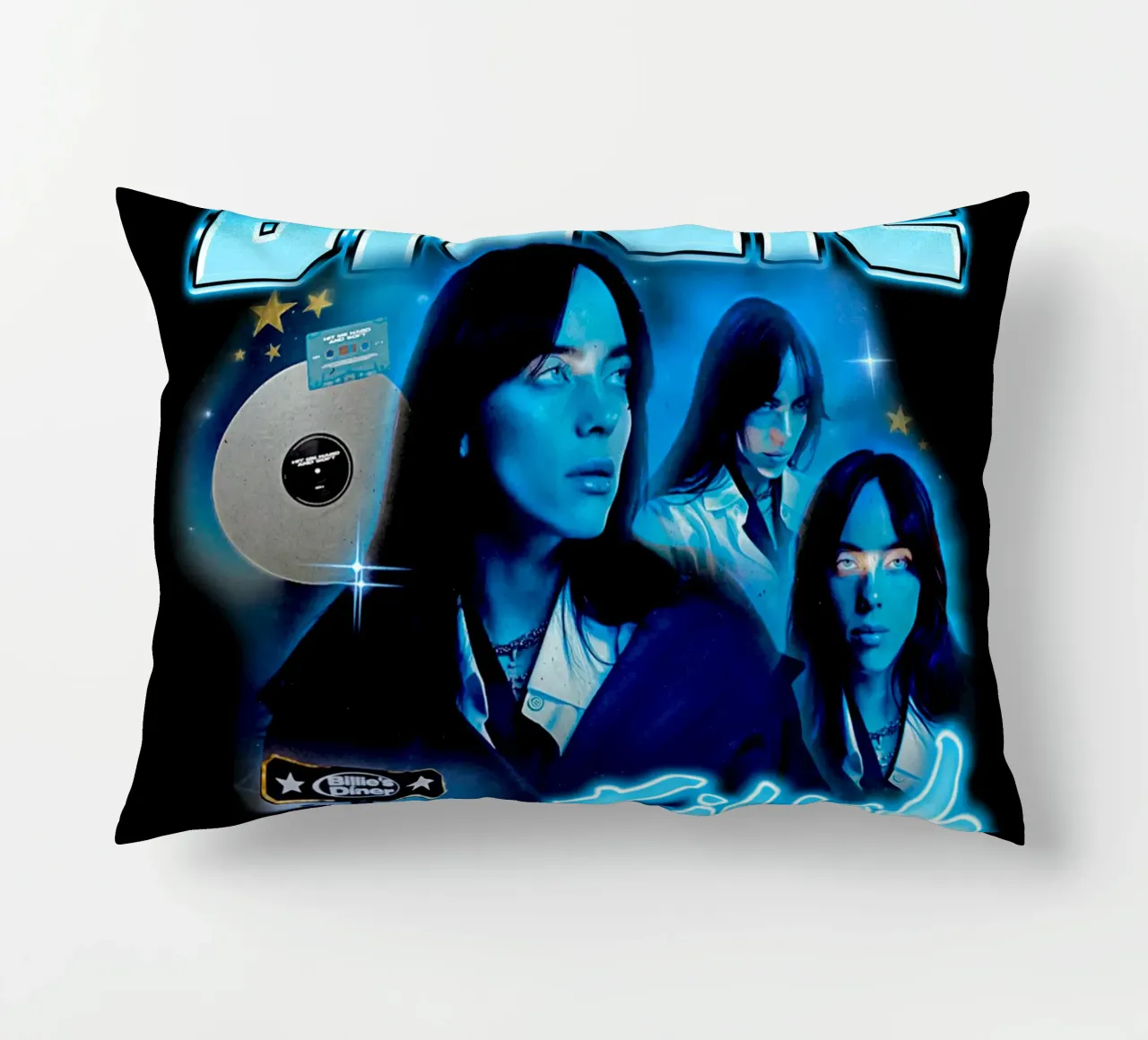 Vintage Bootleg V4 Billie Eilish cuscino da https://www.juniqe.com/uk/shop/Henndraws