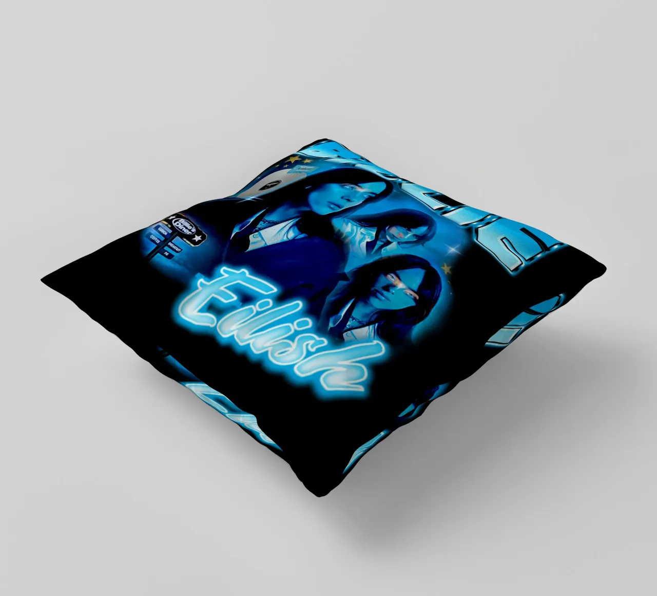Vintage Bootleg V4 Billie Eilish cuscino da https://www.juniqe.com/uk/shop/Henndraws