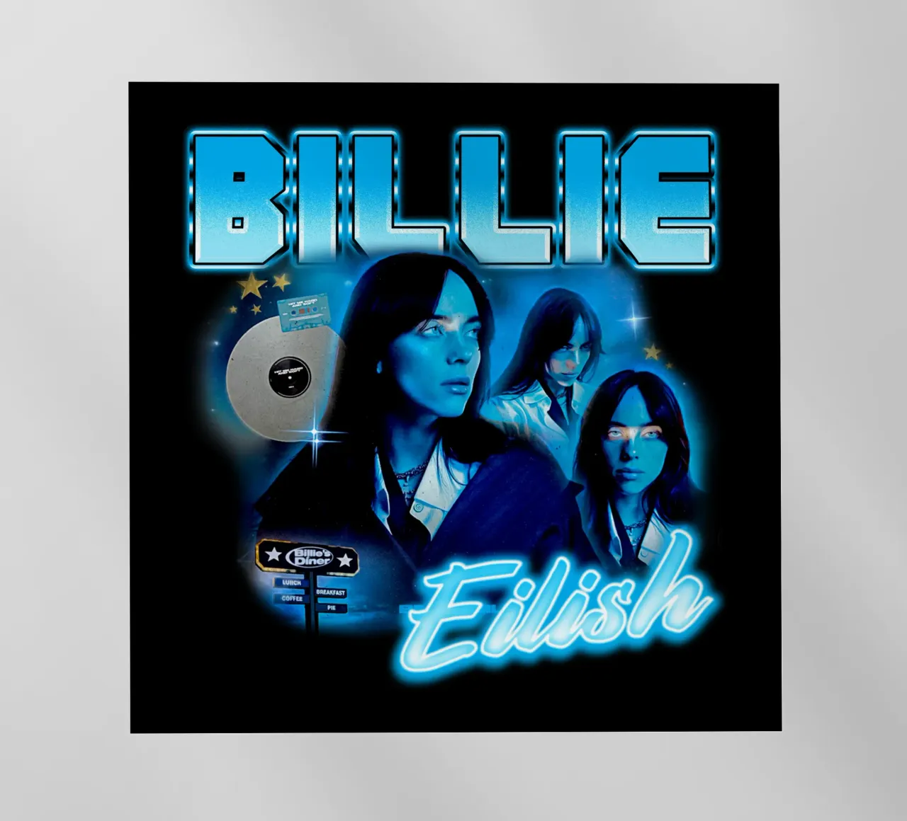 Vintage Bootleg V4 Billie Eilish pellicola backlit da https://www.juniqe.com/uk/shop/Henndraws