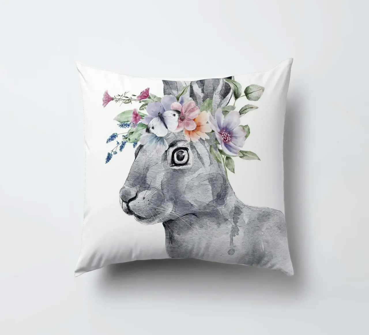 Coniglietto con stampa Safari con fiori cuscino da sharemantes