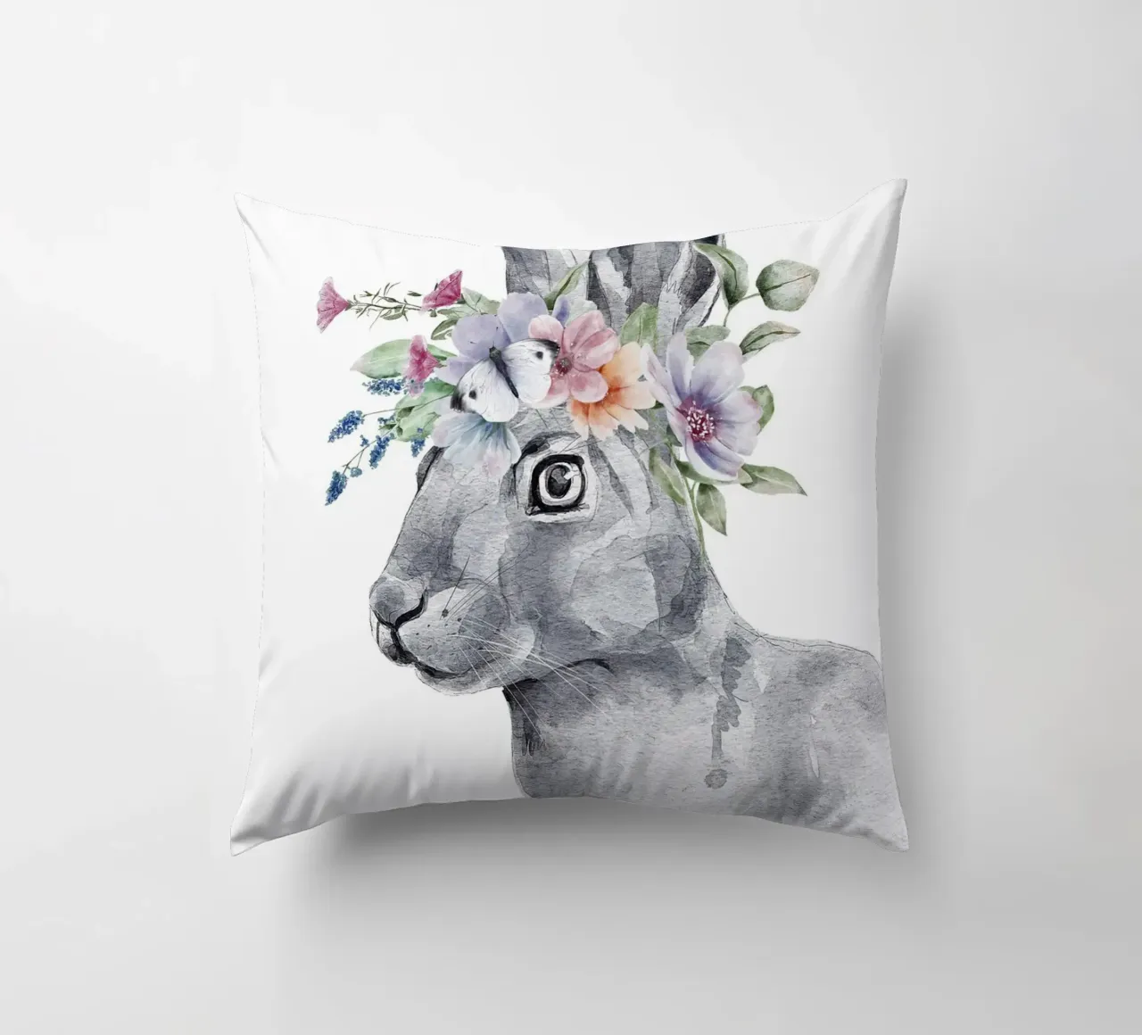 Coniglietto con stampa Safari con fiori cuscino da sharemantes