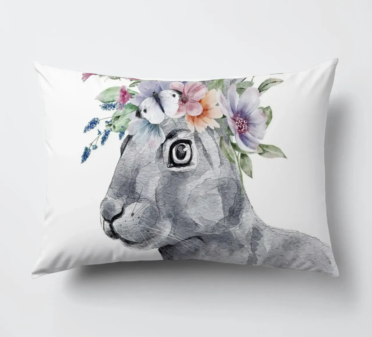 Coniglietto con stampa Safari con fiori cuscino da sharemantes