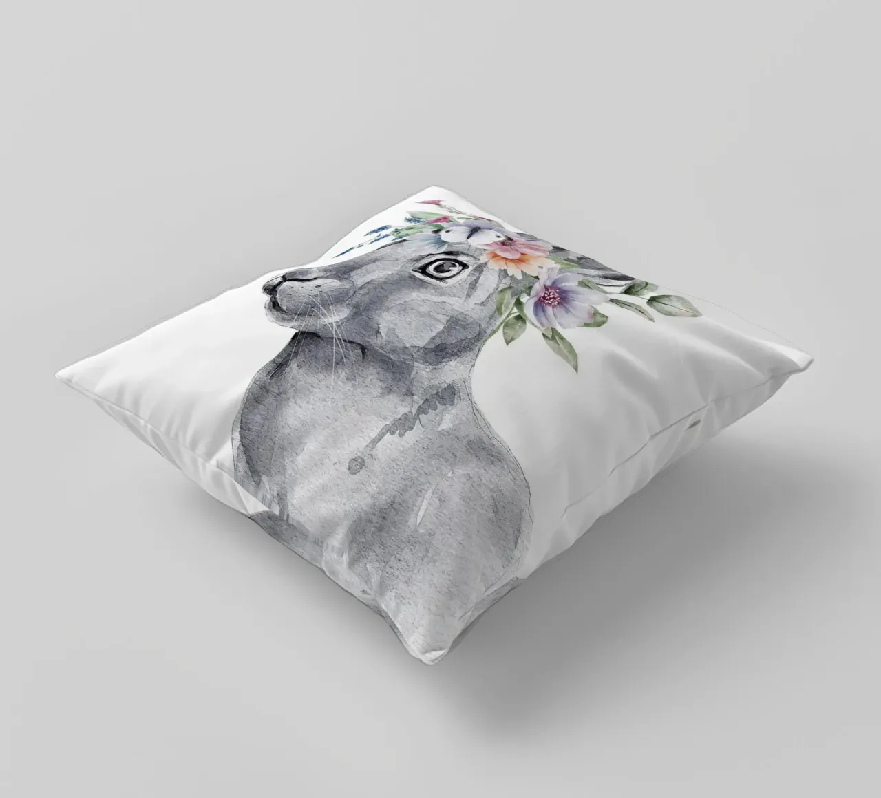 Coniglietto con stampa Safari con fiori cuscino da sharemantes
