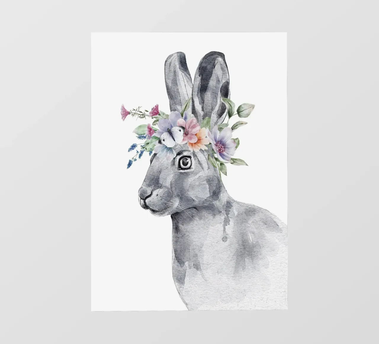 Coniglietto con stampa Safari con fiori telo in pvc da sharemantes