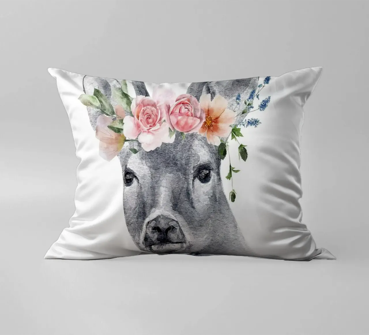 Stampa vivaio Safari Cervo con fiori cuscino da sharemantes