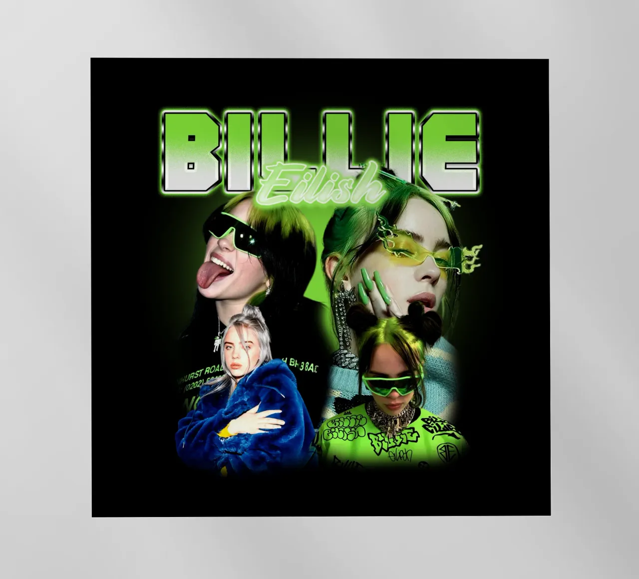 Vintage Bootleg V5 Billie Eilish pellicola backlit da https://www.juniqe.com/uk/shop/Henndraws