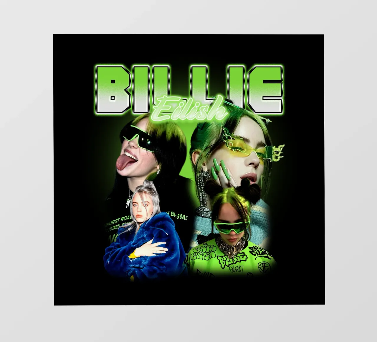 Vintage Bootleg V5 Billie Eilish pellicola backlit da https://www.juniqe.com/uk/shop/Henndraws
