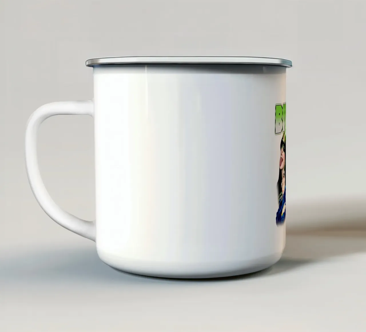 Vintage Bootleg V5 Billie Eilish tazza in smalto da https://www.juniqe.com/uk/shop/Henndraws
