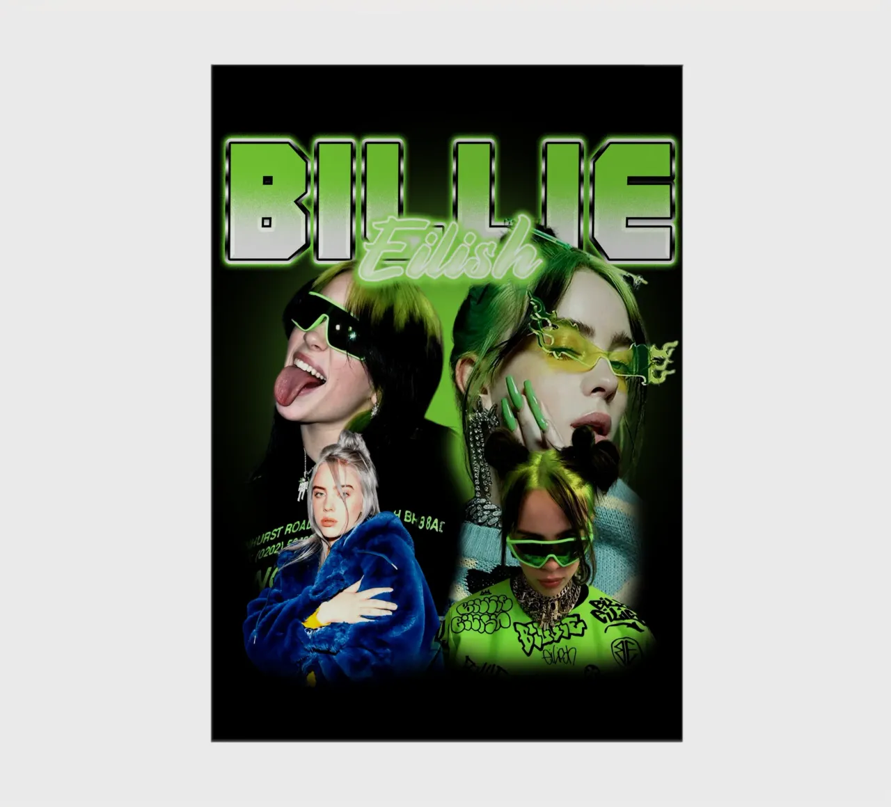 Vintage Bootleg V5 Billie Eilish notebook by https://www.juniqe.com/uk/shop/Henndraws
