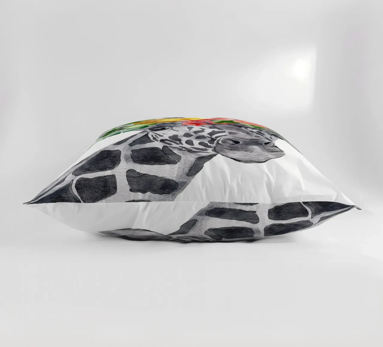 Stampa Safari Nursery Giraffa con fiori cuscino da sharemantes