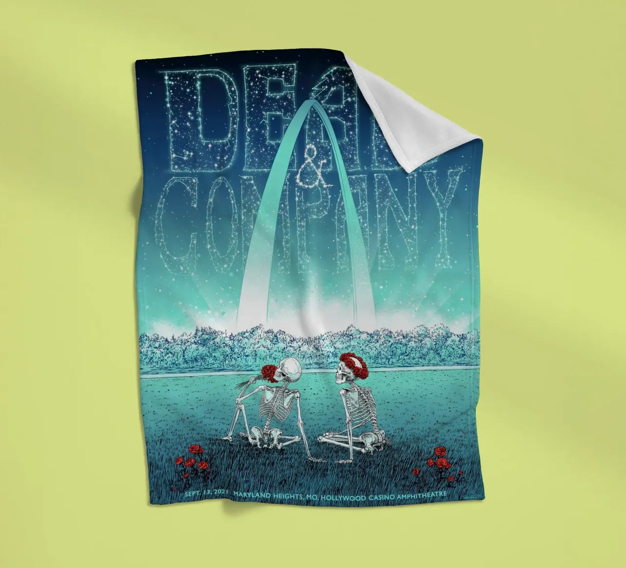 dead and company st louis 2021 coperta in pile da martina