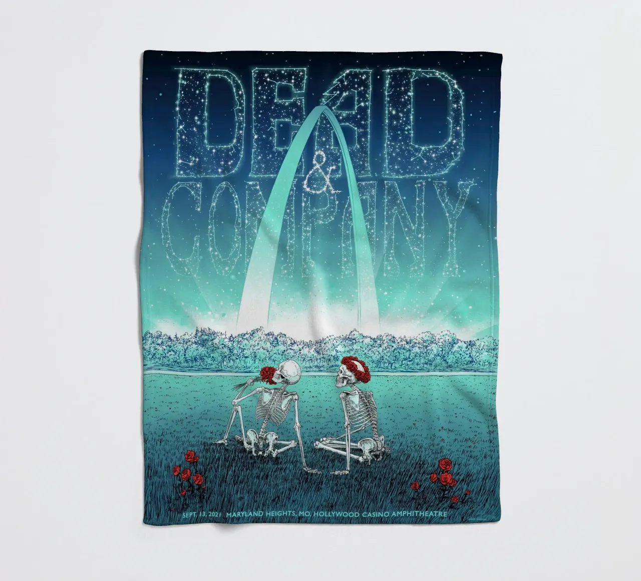 dead and company st louis 2021 coperta in pile da martina