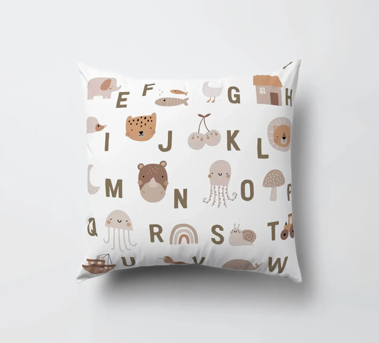 Simple Letters decorative cushion by Kartenliebe