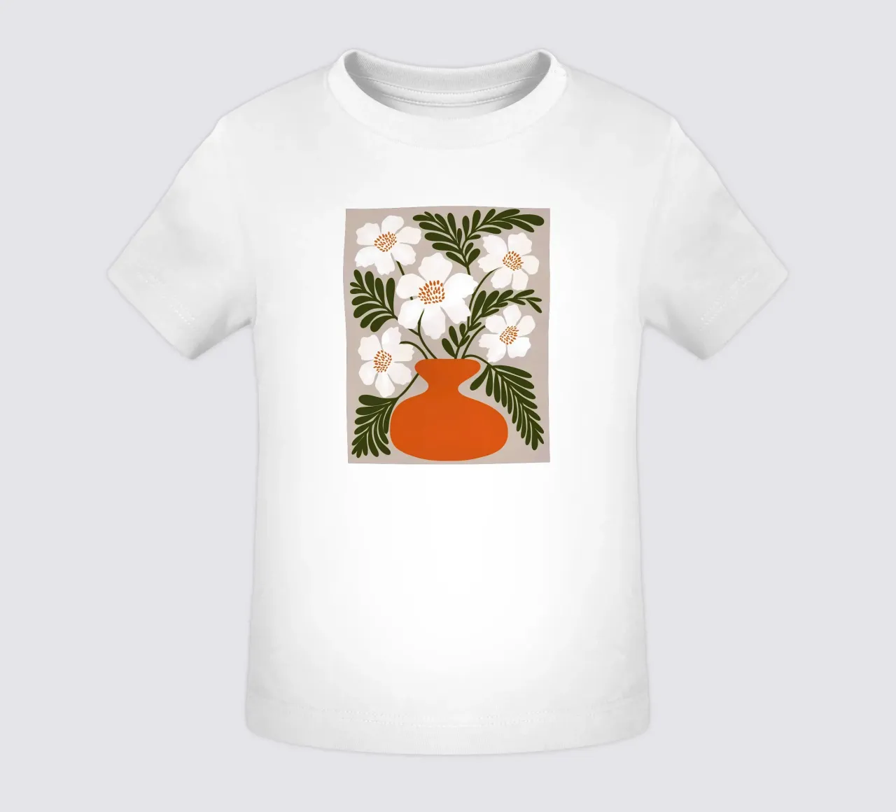 Fiori bianchi maglietta neonato da Daron
