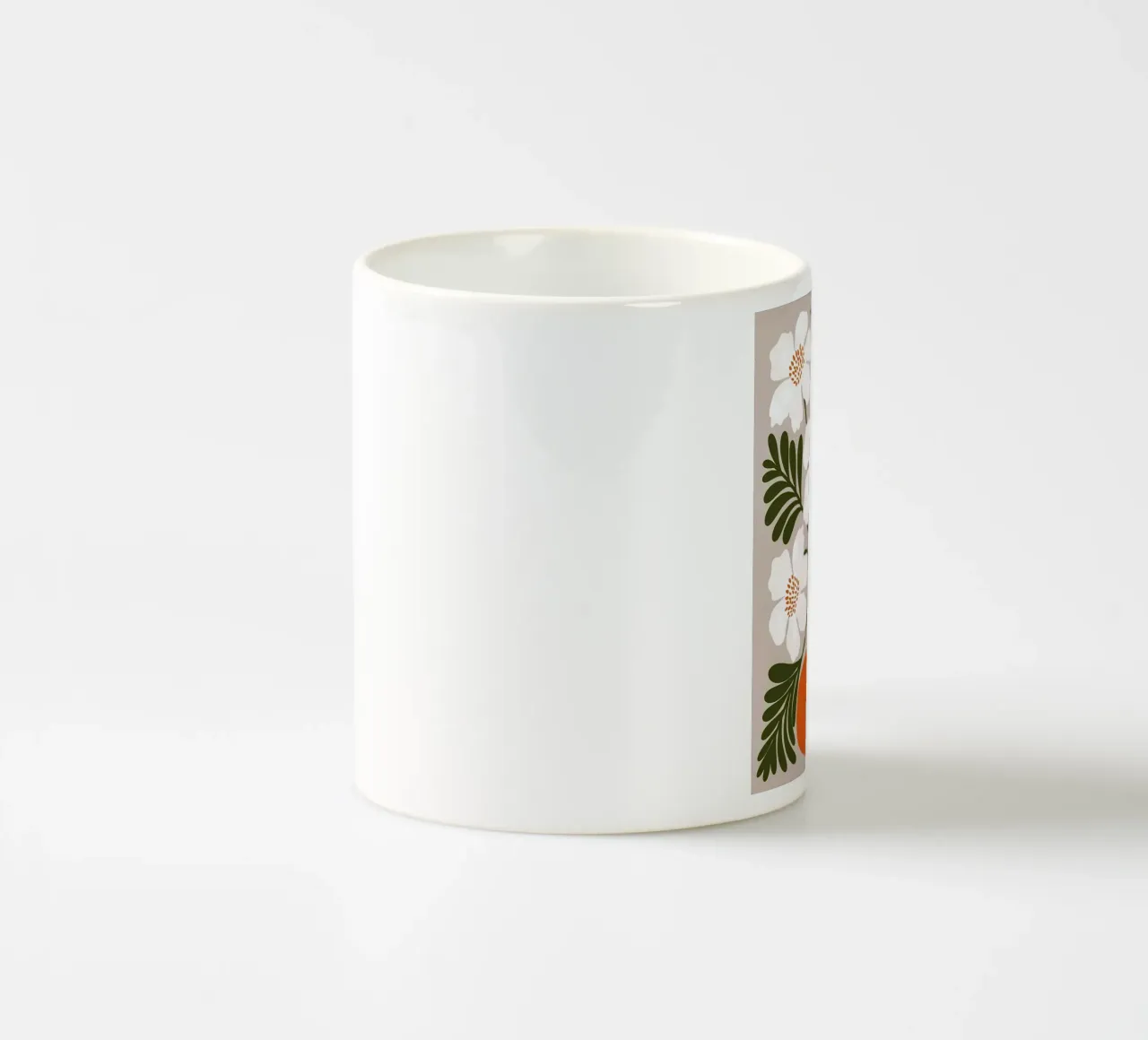 Fiori bianchi tazza in ceramica da Daron