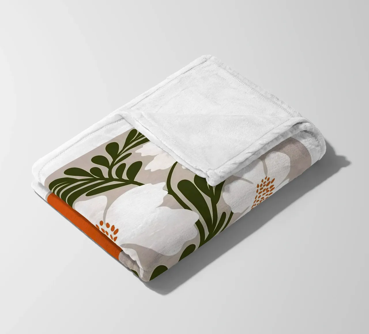 Fiori bianchi coperta in pile da Daron