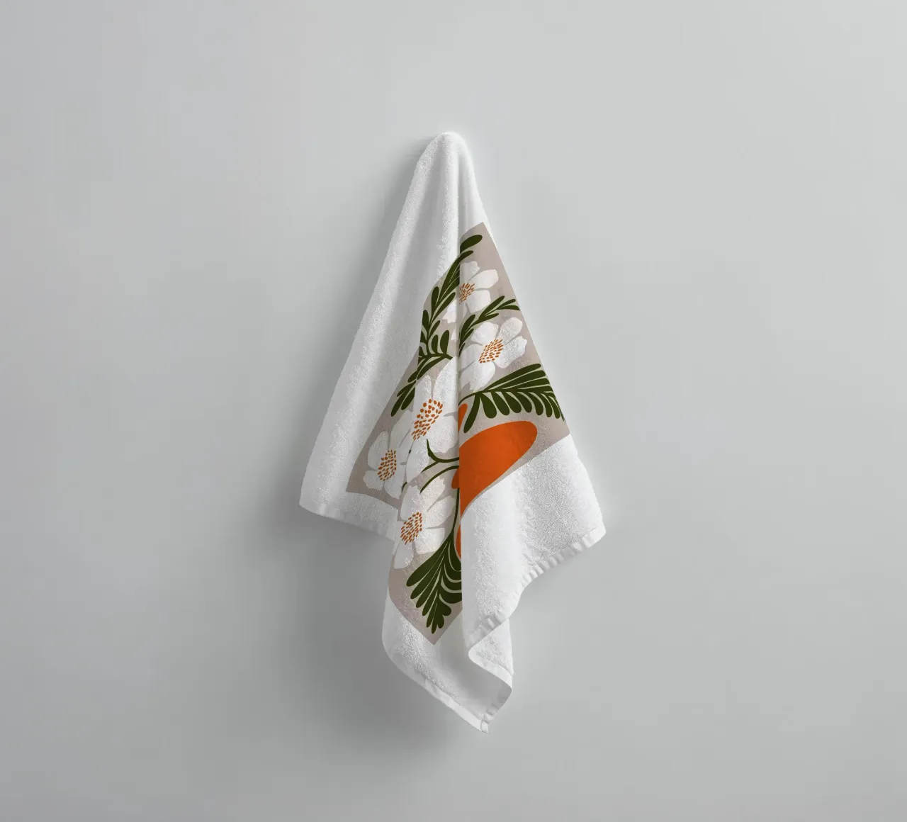 Fiori bianchi asciugamano da bagno da Daron