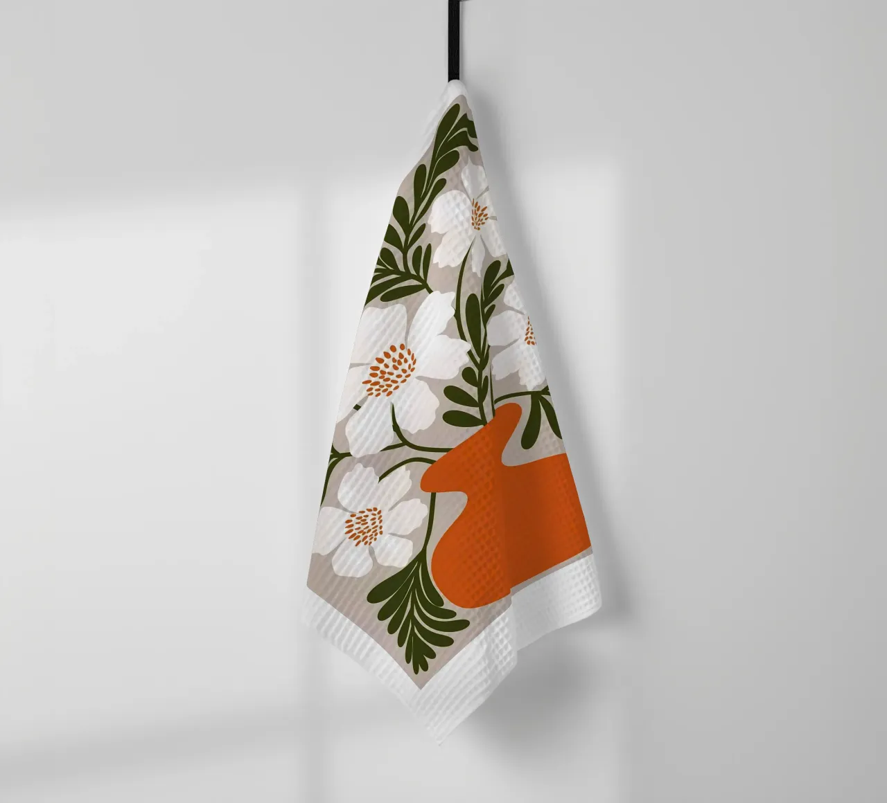 Fiori bianchi canovaccio da cucina da Daron