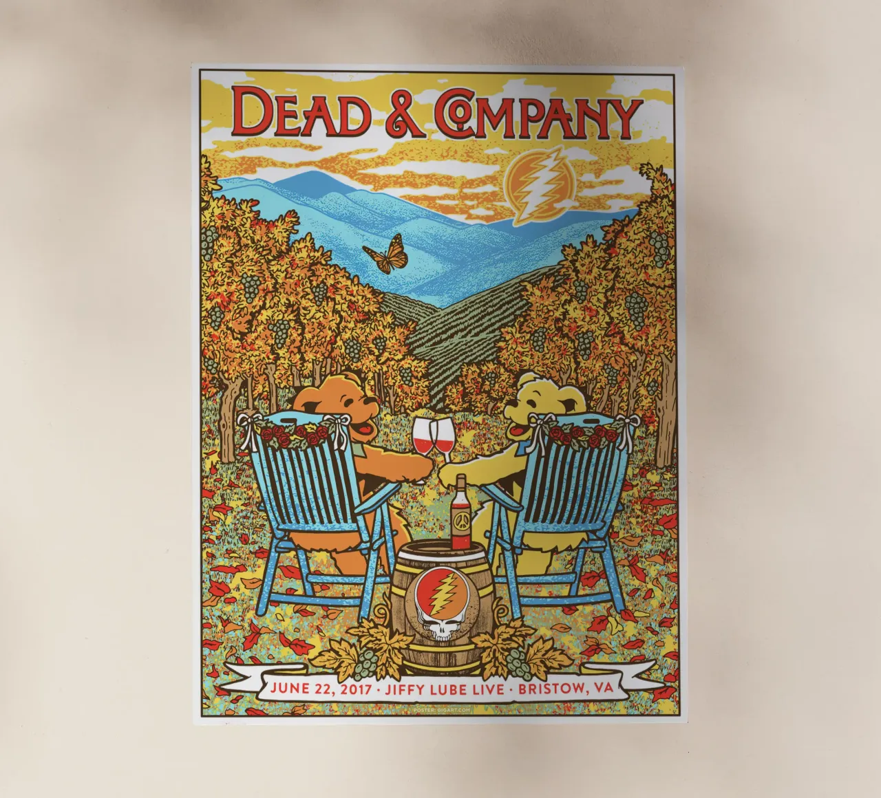 dead and company tour 2017 pellicola backlit da martina