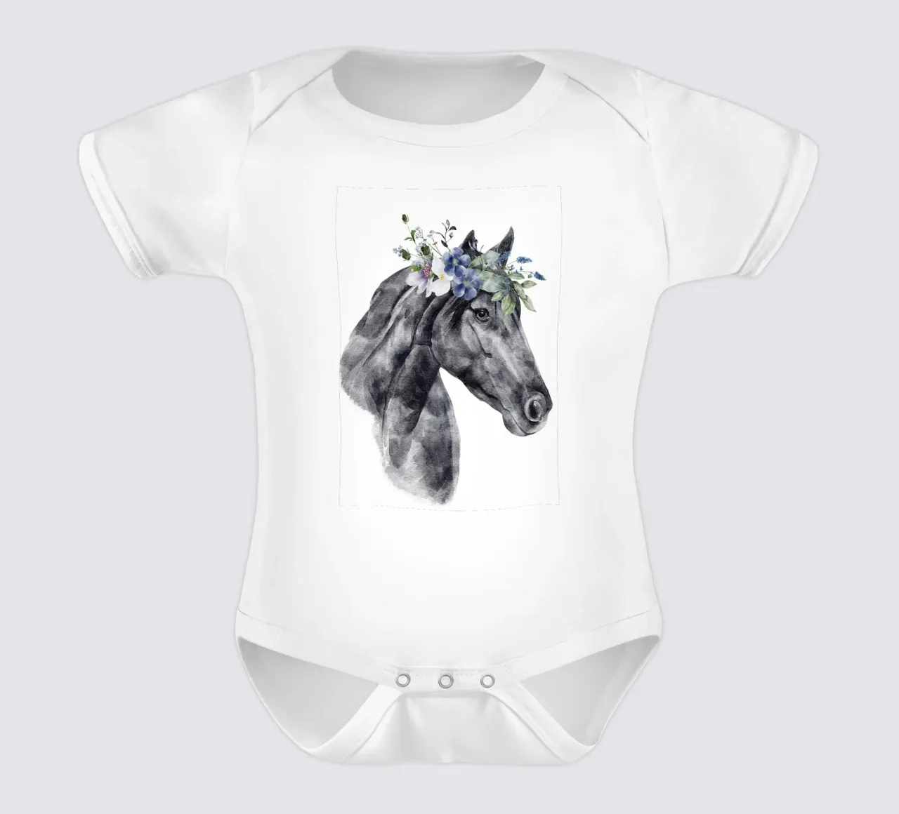 Safari Nursery Print Caballo con flores body de bebé de sharemantes