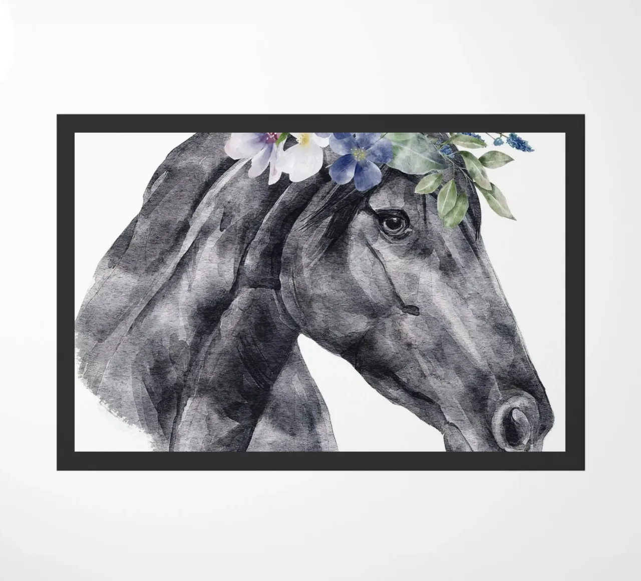 Safari Nursery Print Caballo con flores felpudo de sharemantes