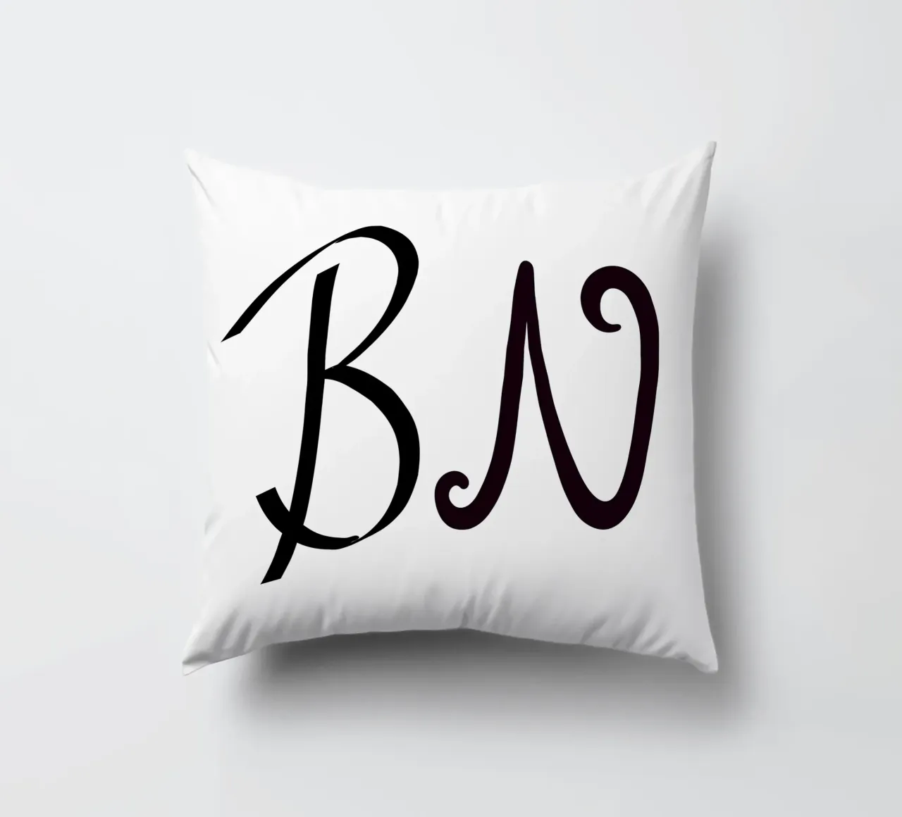 Poster con iniziali B N | Amore minimalista Deco cuscino da StrindesignStudio