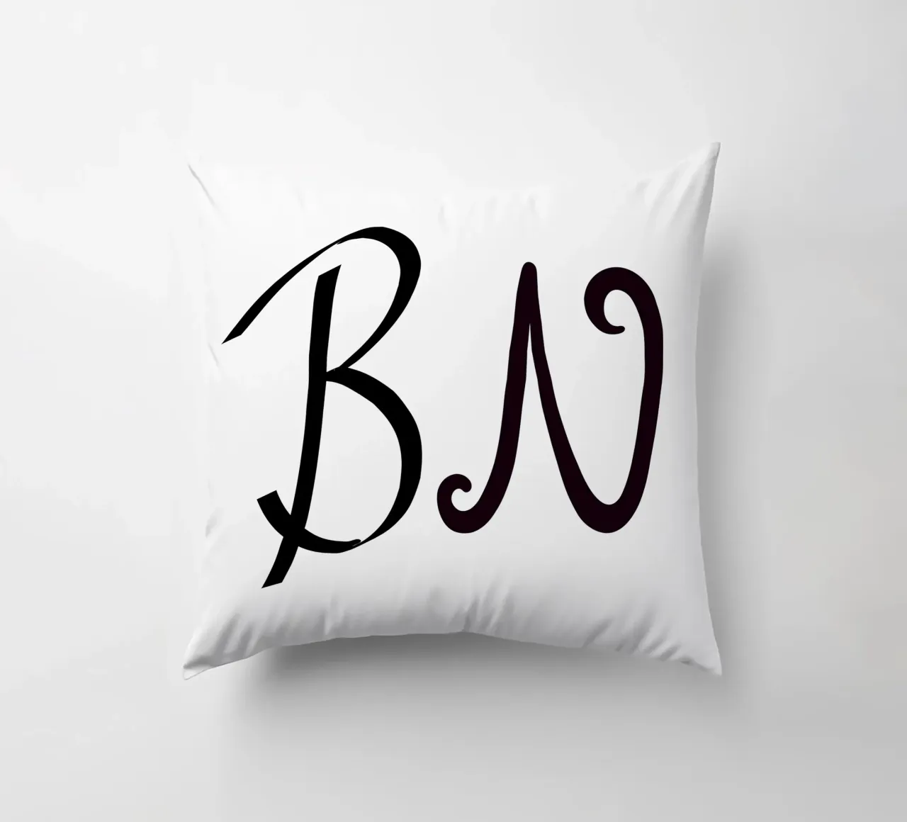 Poster con iniziali B N | Amore minimalista Deco cuscino da StrindesignStudio