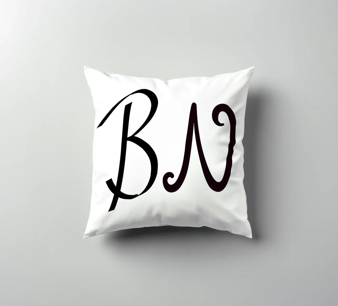 Poster con iniziali B N | Amore minimalista Deco cuscino da StrindesignStudio