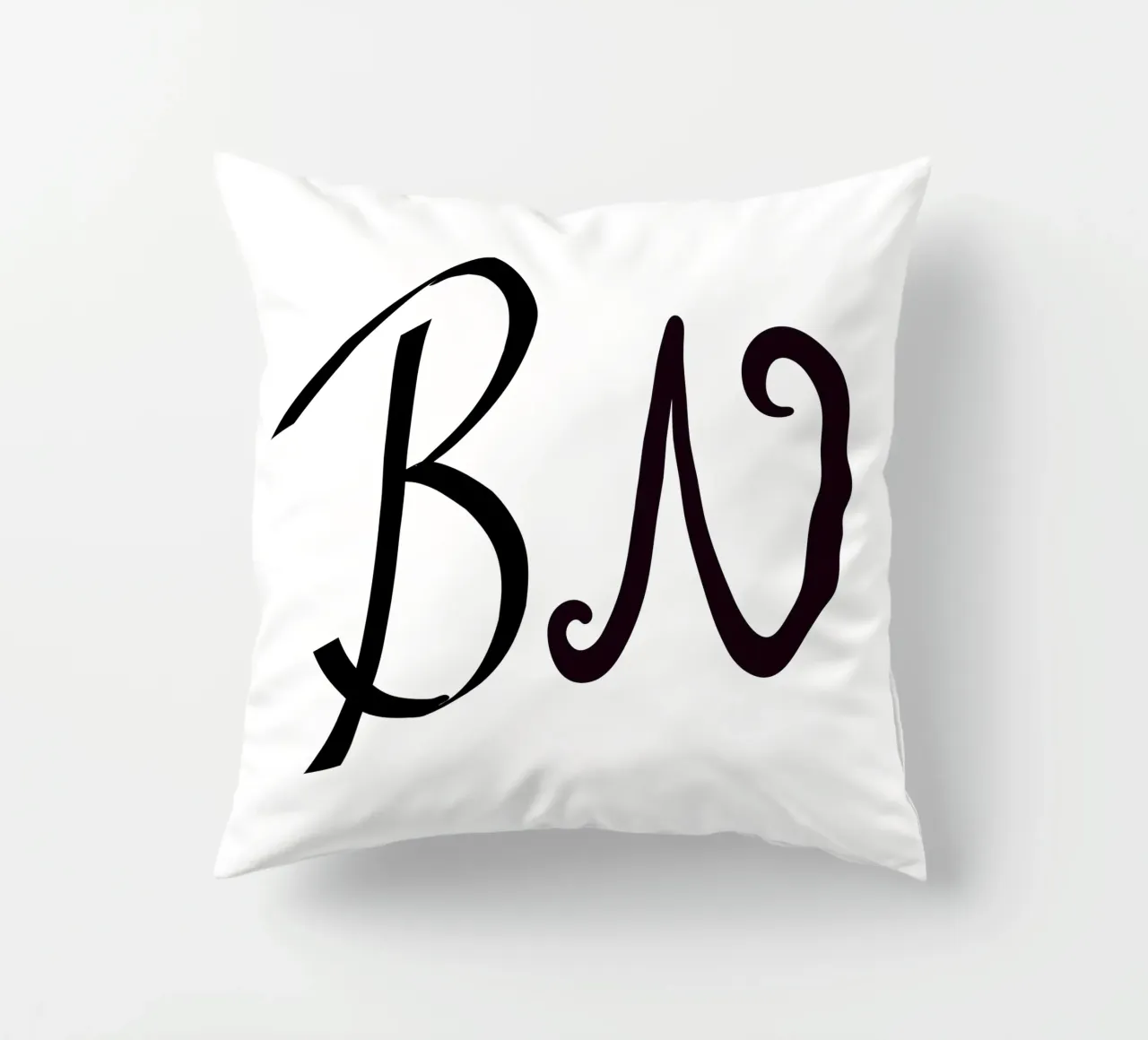 Poster con iniziali B N | Amore minimalista Deco cuscino da StrindesignStudio