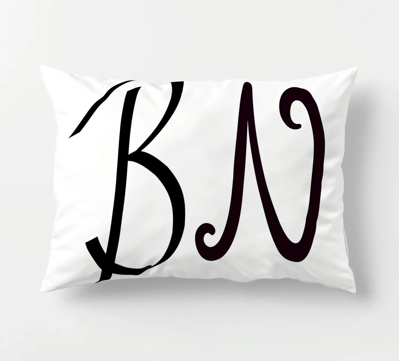 Poster con iniziali B N | Amore minimalista Deco cuscino da StrindesignStudio