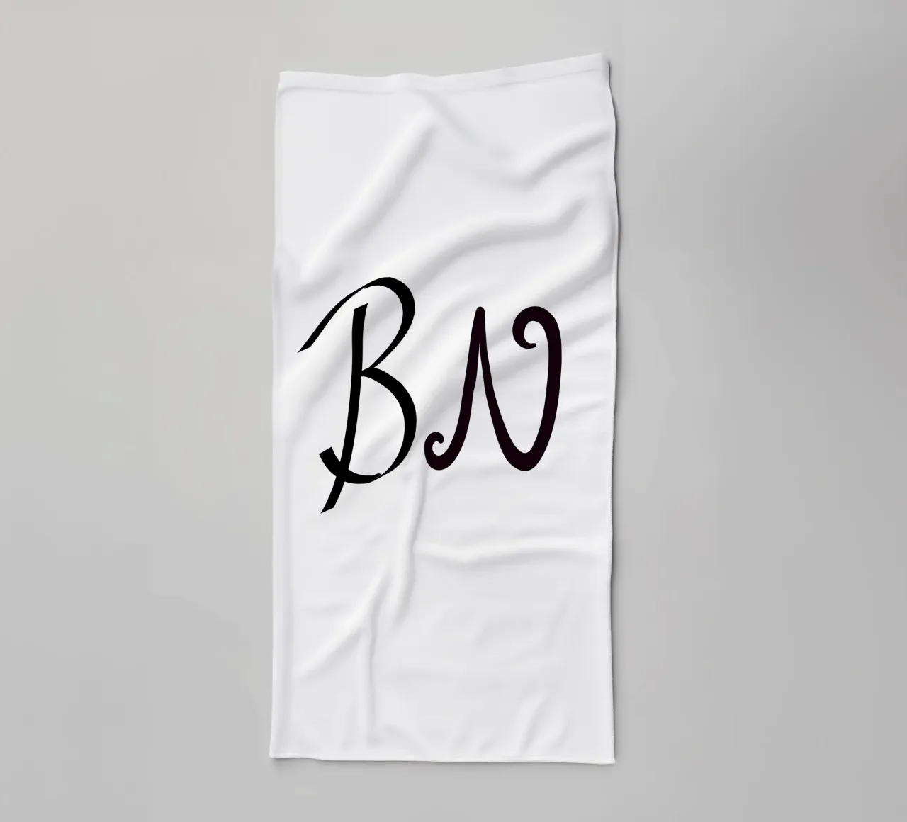 Poster con iniziali B N | Amore minimalista Deco asciugamano da bagno da StrindesignStudio