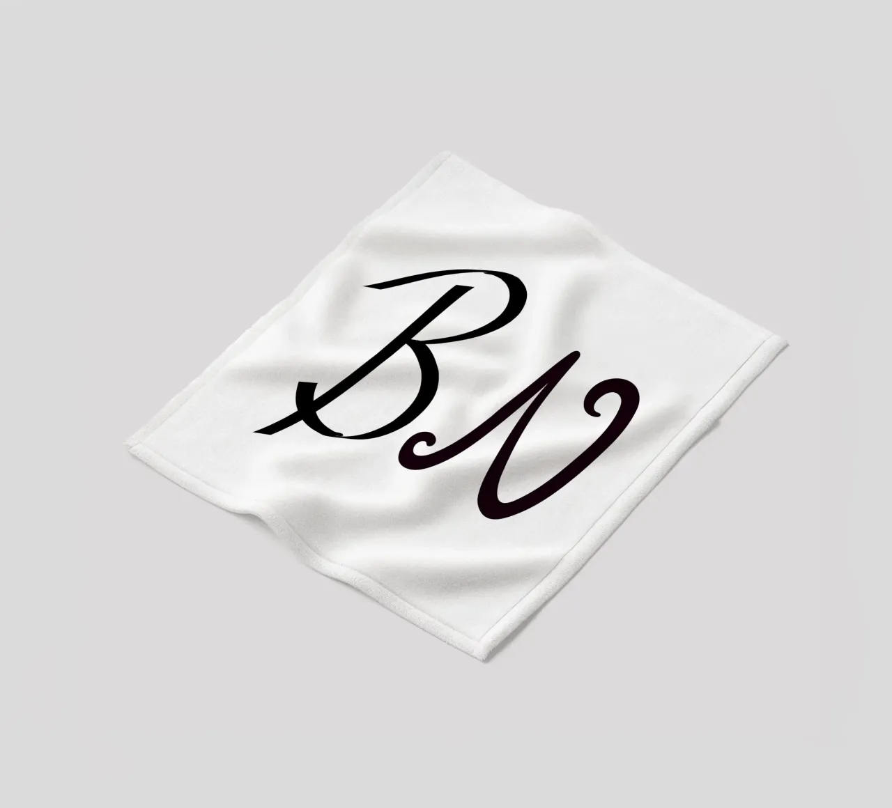 Poster con iniziali B N | Amore minimalista Deco coperta in pile da StrindesignStudio