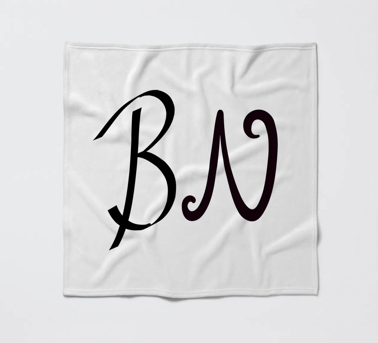 Poster con iniziali B N | Amore minimalista Deco coperta in pile da StrindesignStudio