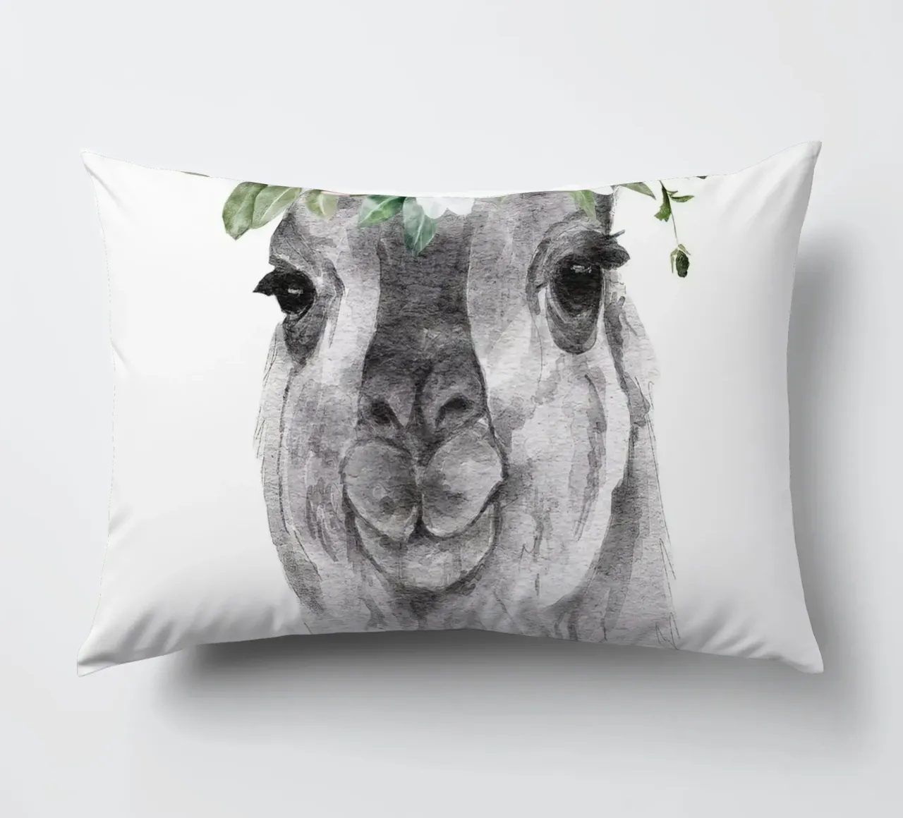 Lama con fiori con stampa Safari Nursery cuscino da sharemantes