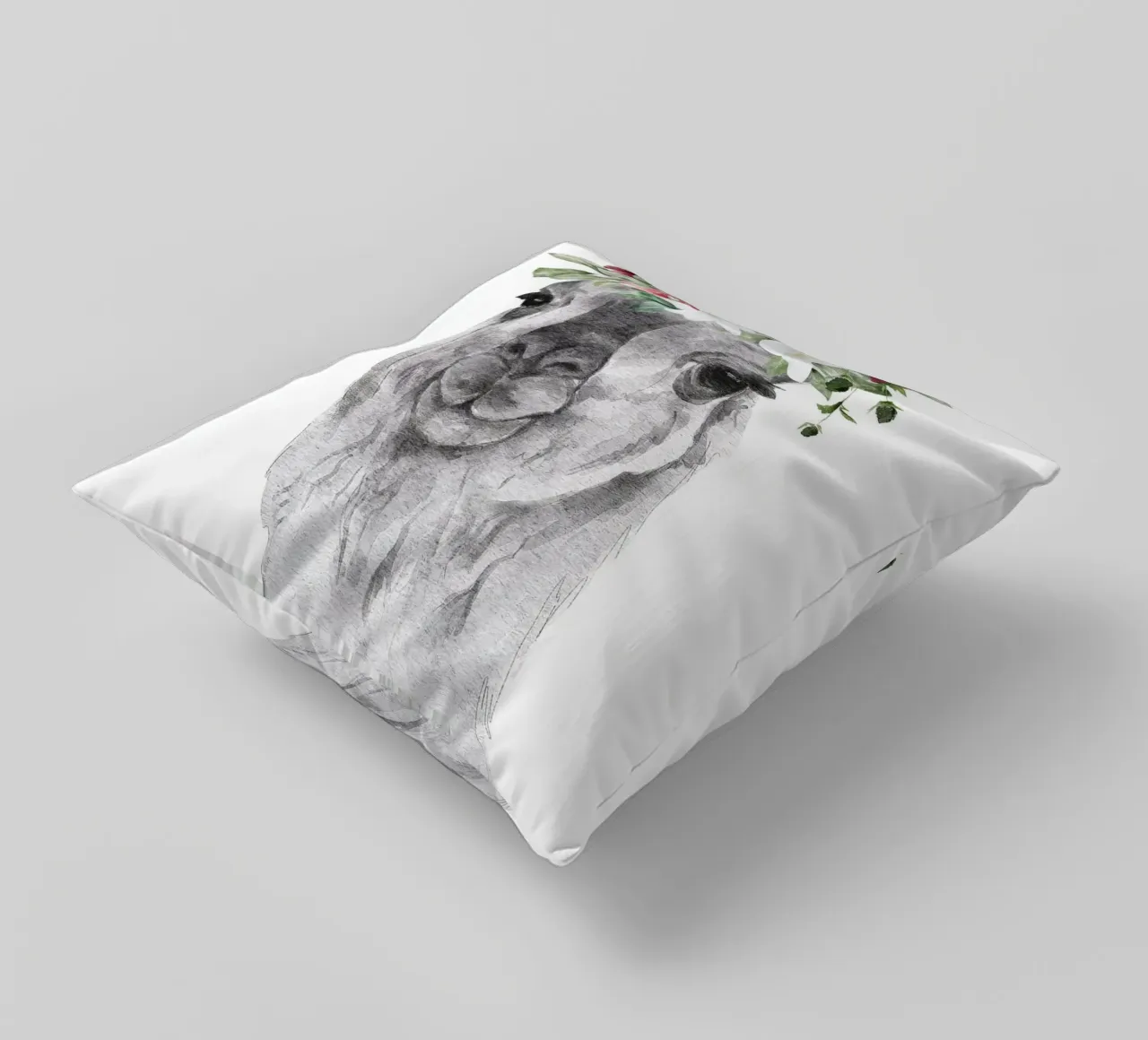 Lama con fiori con stampa Safari Nursery cuscino da sharemantes